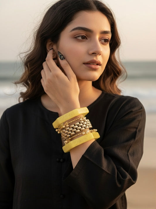 Laavan Resin Bangles-Set of 5