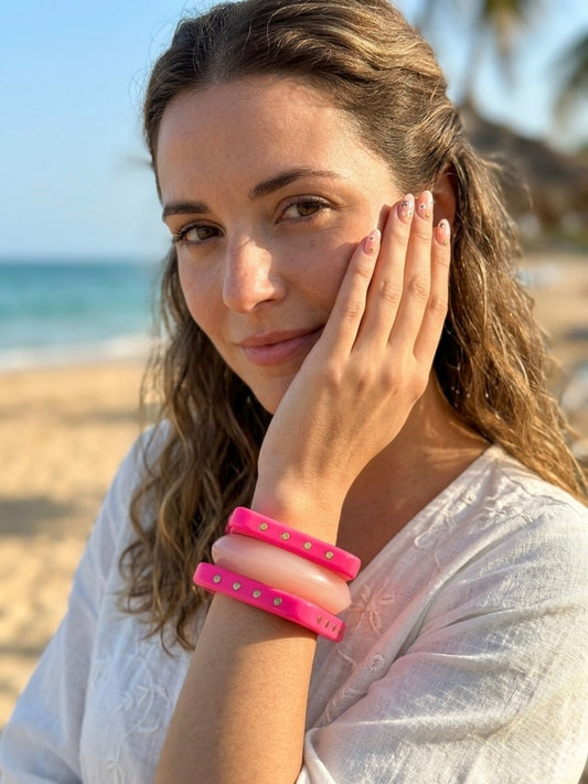 Tikki Puri Crunch Resin Bangles-Set of 3
