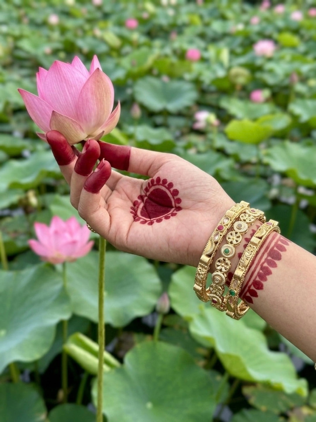 Ananya Gold-Plated AD & Cubic Zirconia Stone-Studded Premium Bangles- Set of 3