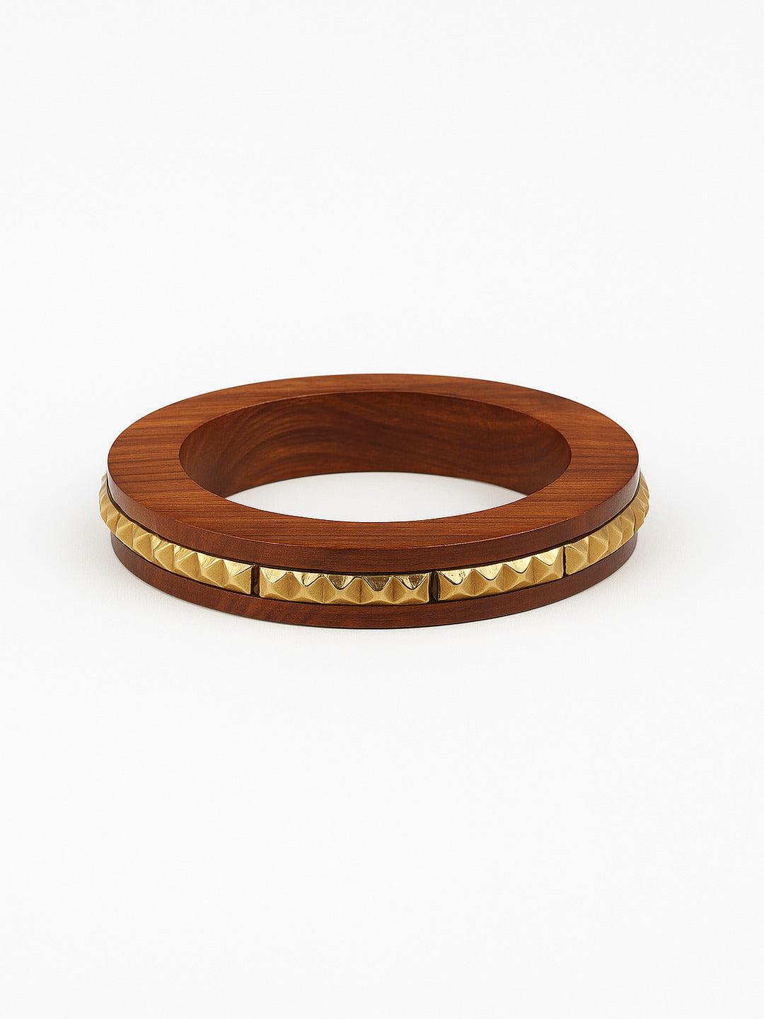 Sajna Wooden & Brass Bangles-Set of 2