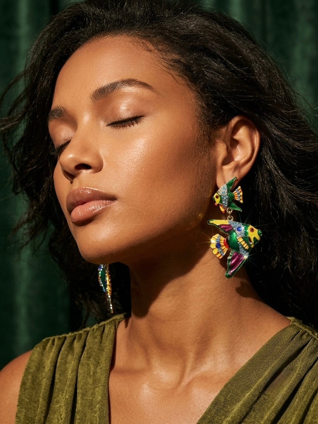Mahi-Mahi Fish Statement Earrings