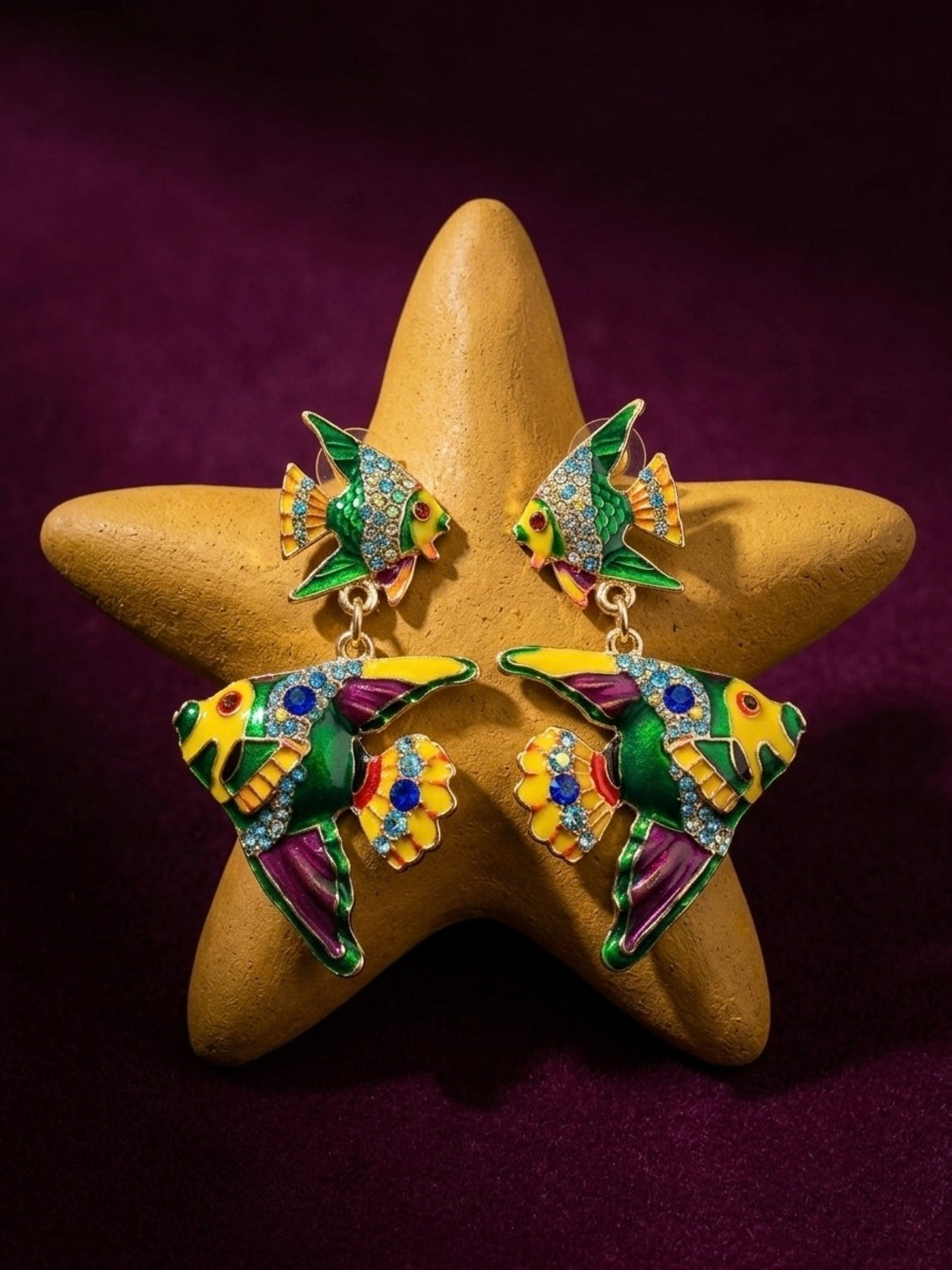 Mahi-Mahi Fish Statement Earrings