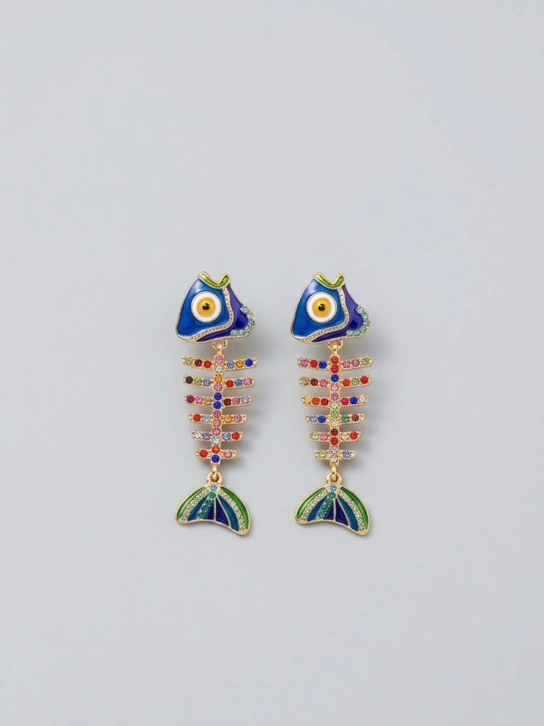 Blue Tang Fish Statement Earrings
