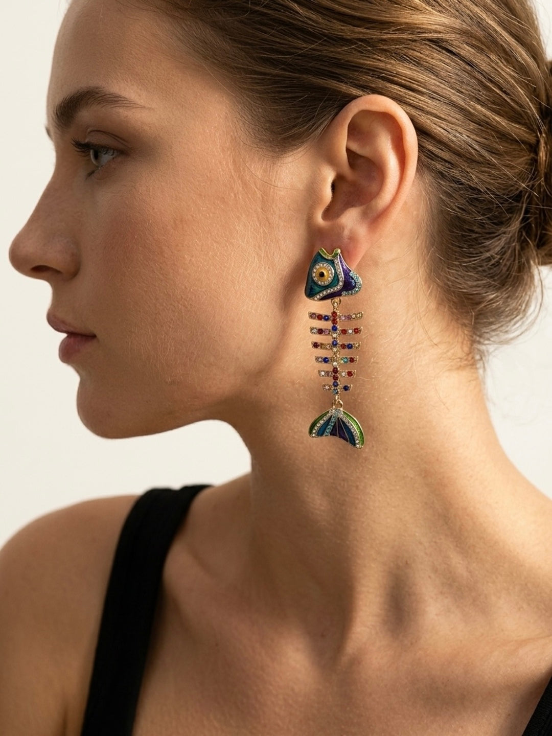 Blue Tang Fish Statement Earrings
