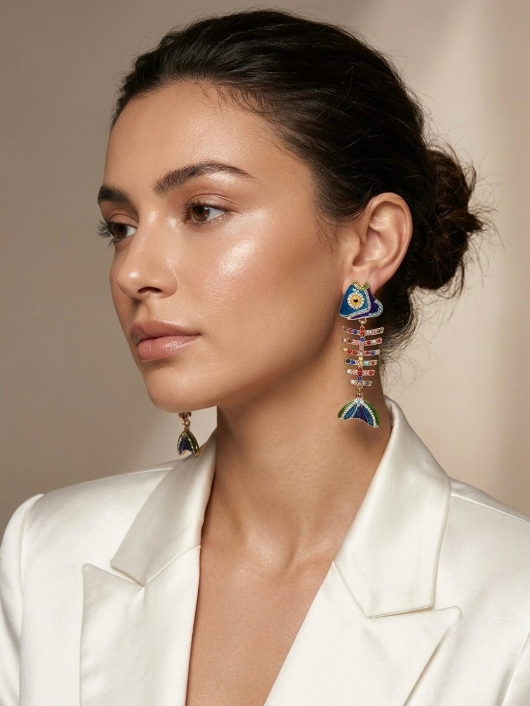 Blue Tang Fish Statement Earrings