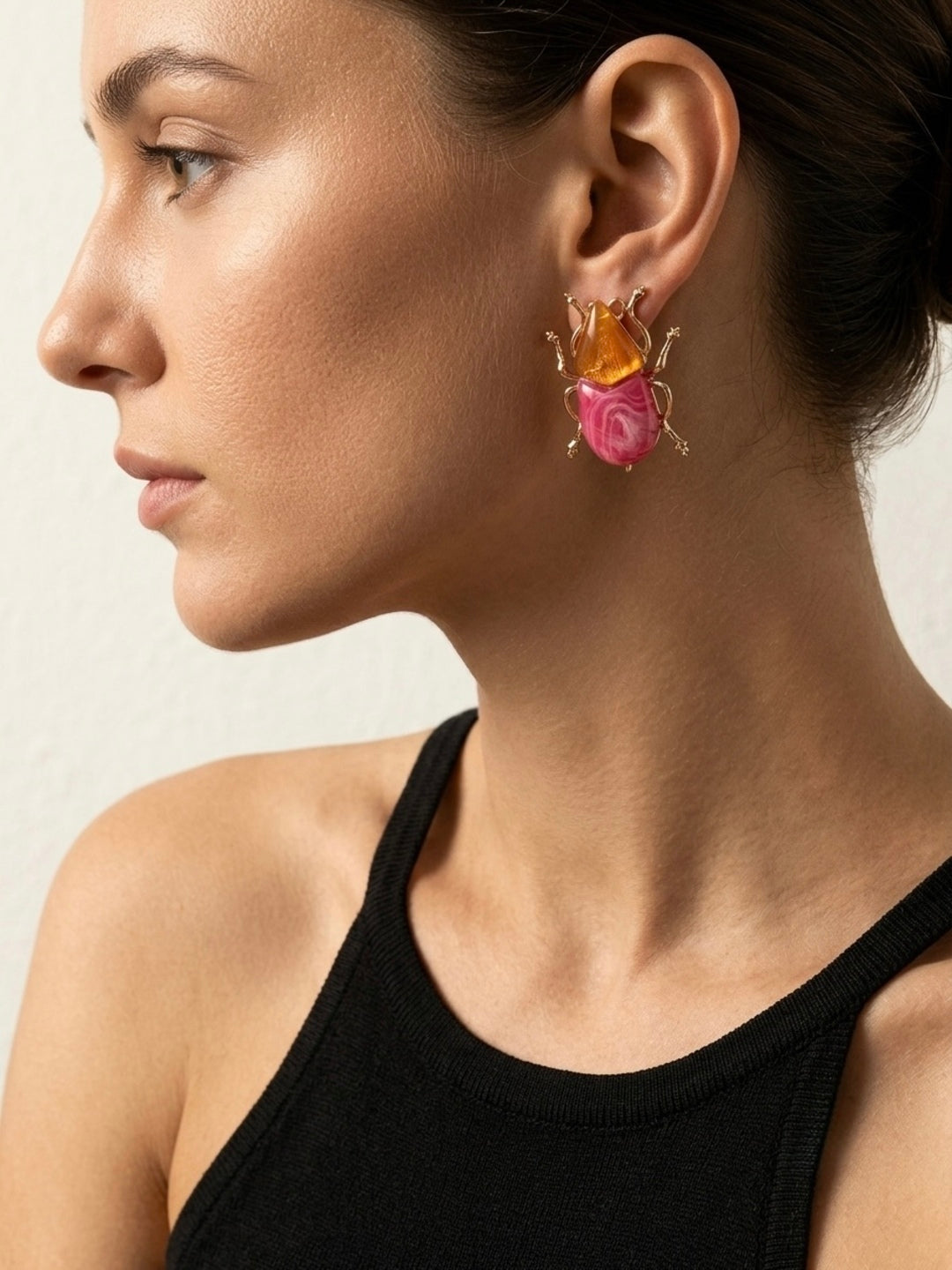 Firefly Beetle Statement Earrings