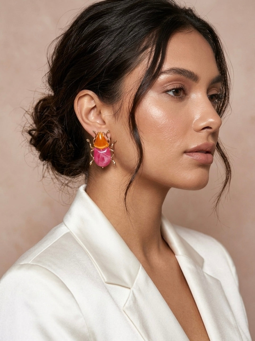 Firefly Beetle Statement Earrings