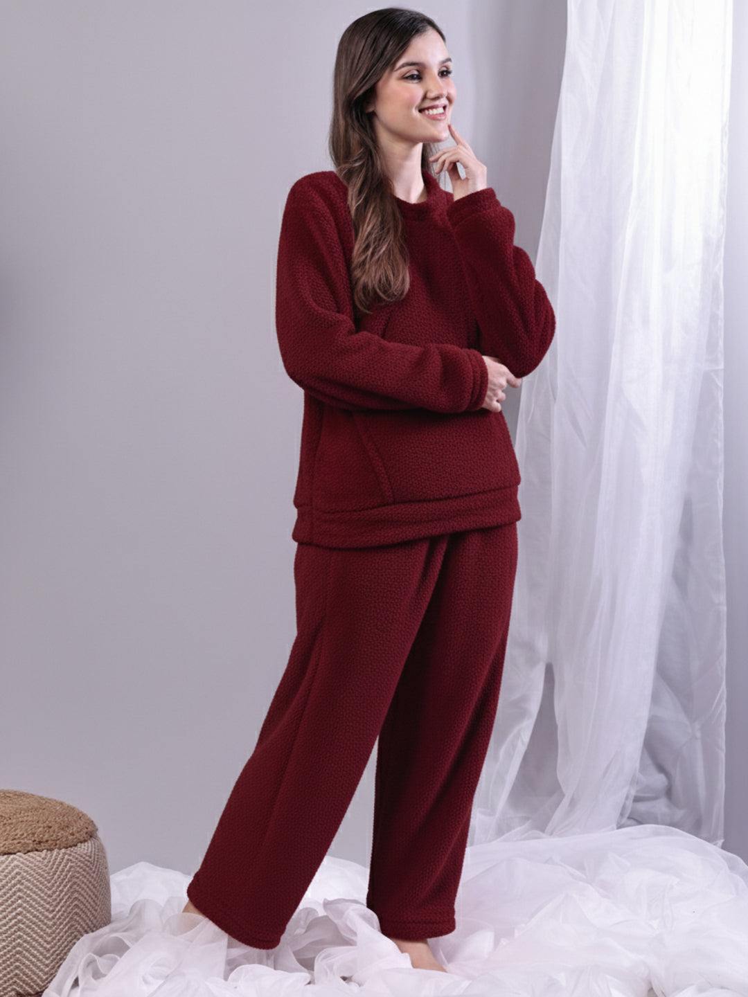 Red Wine Fur Winter Set