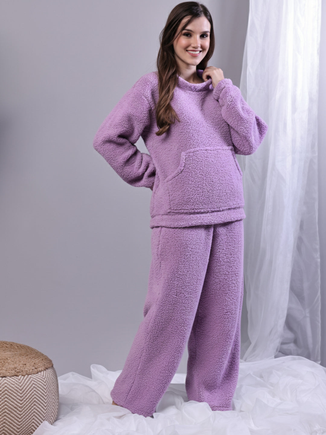 Lavender Latte Sherpa Winter Set