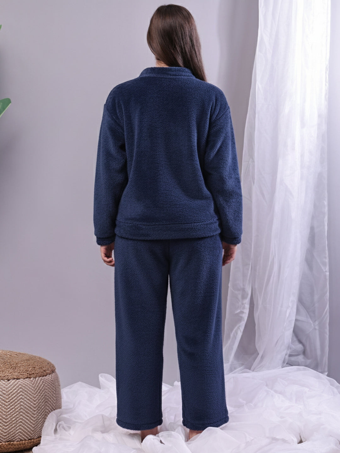 Ink Blue Fur Winter Set