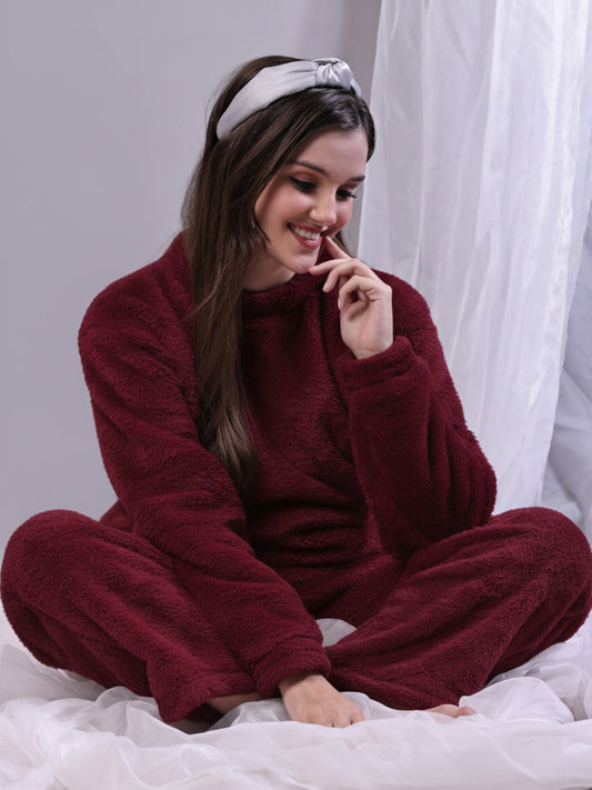 Red Wine Fur Winter Set