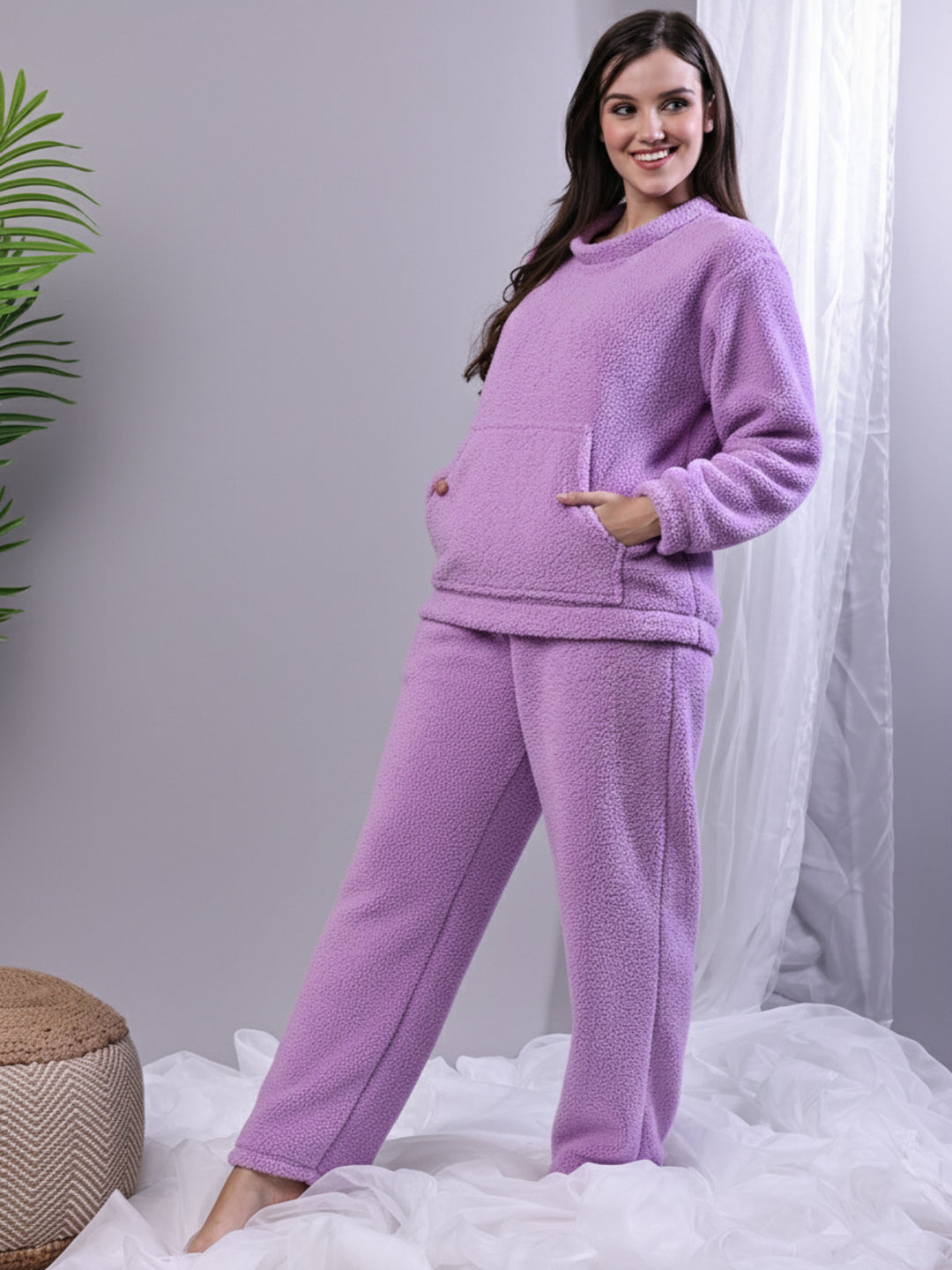 Lavender Latte Sherpa Winter Set