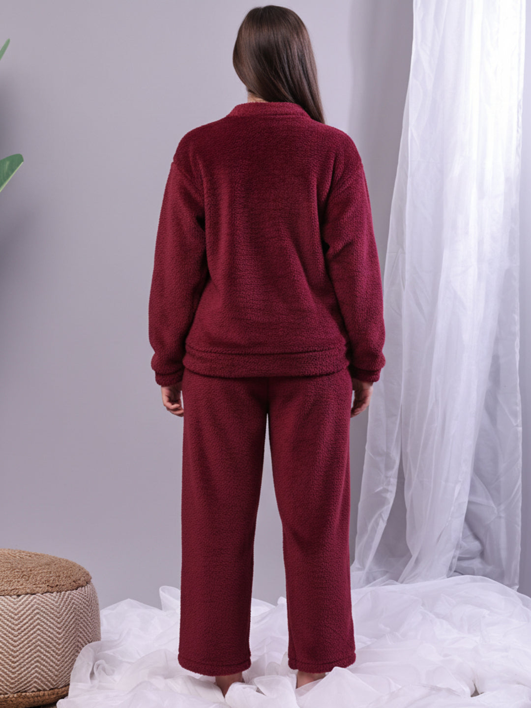 Red Wine Fur Winter Set