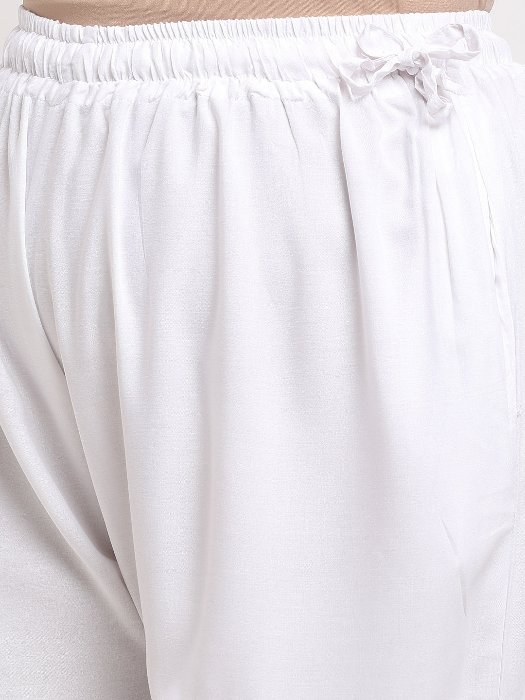 White Rayon Pocket Plus Palazzo
