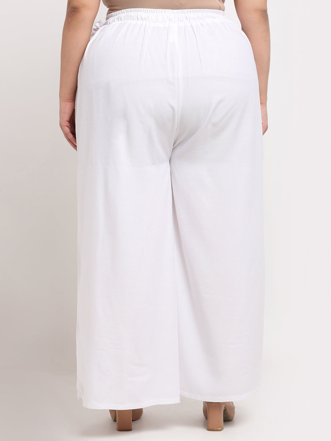 White Rayon Pocket Plus Palazzo
