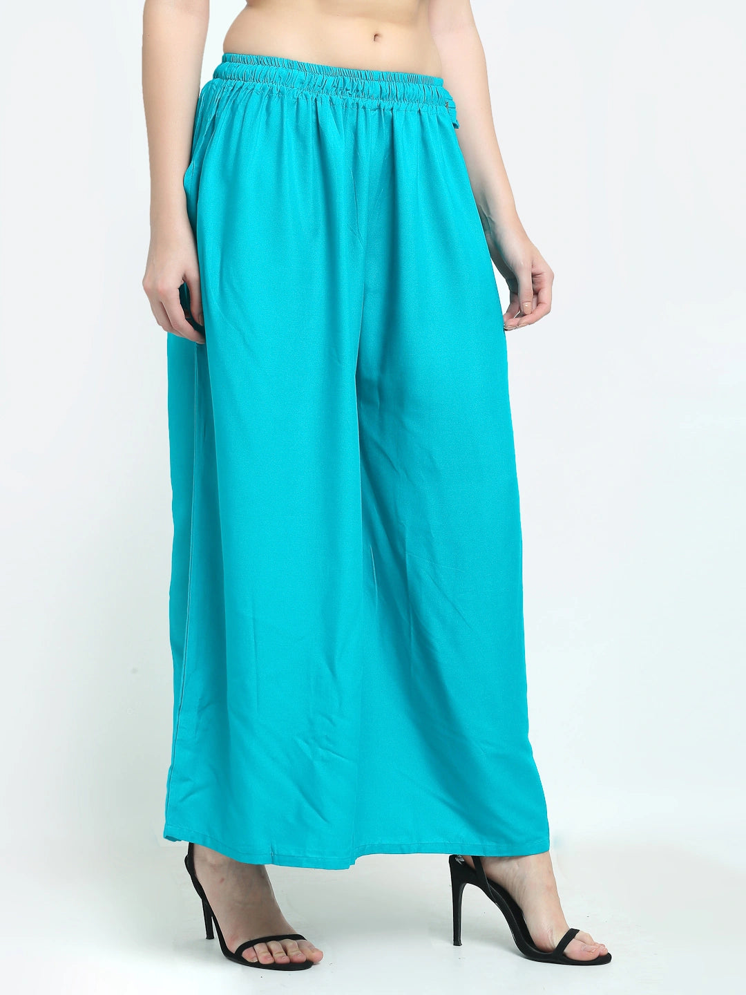 Firozi Solid Rayon Pocket Palazzo