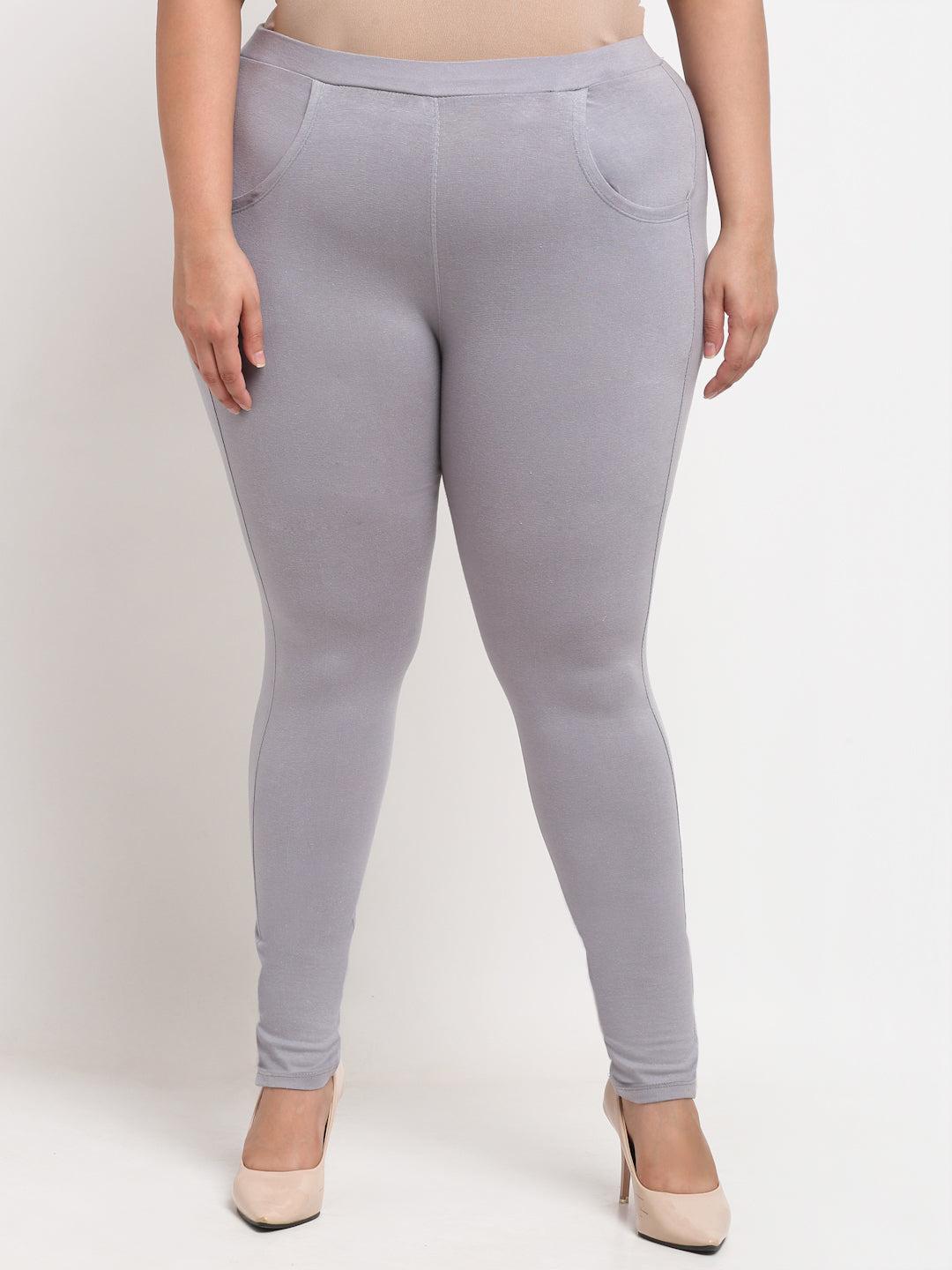 Light Grey Plus Pocket Pant