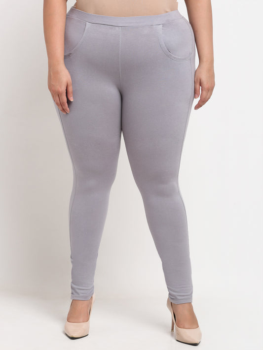 Light Grey Plus Pocket Pant