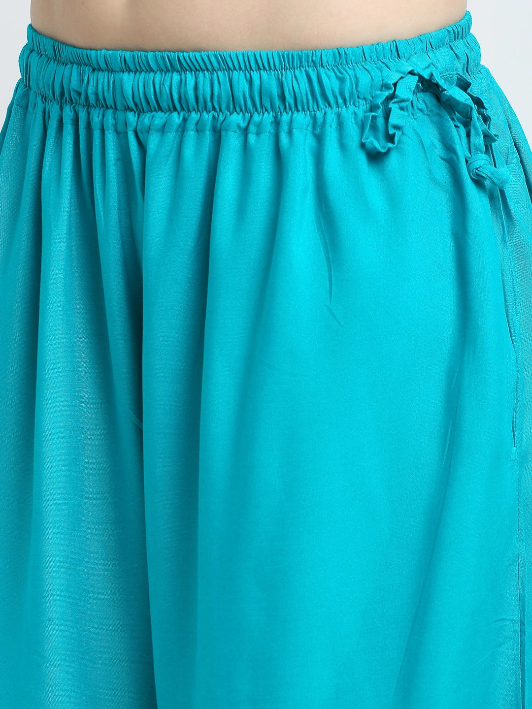 Firozi Solid Rayon Pocket Palazzo