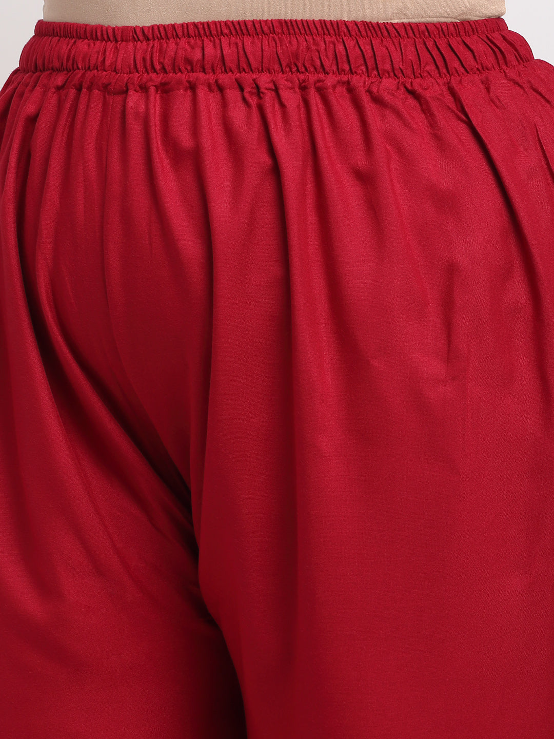 Maroon Rayon Pocket Plus Palazzo