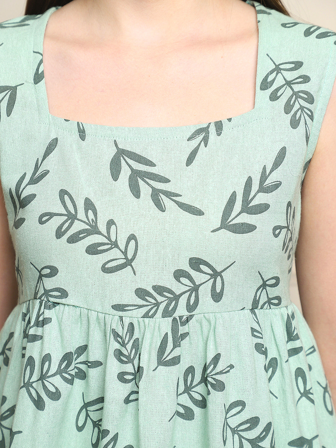 Mint Leaf Flax Peplum Co-ord Set