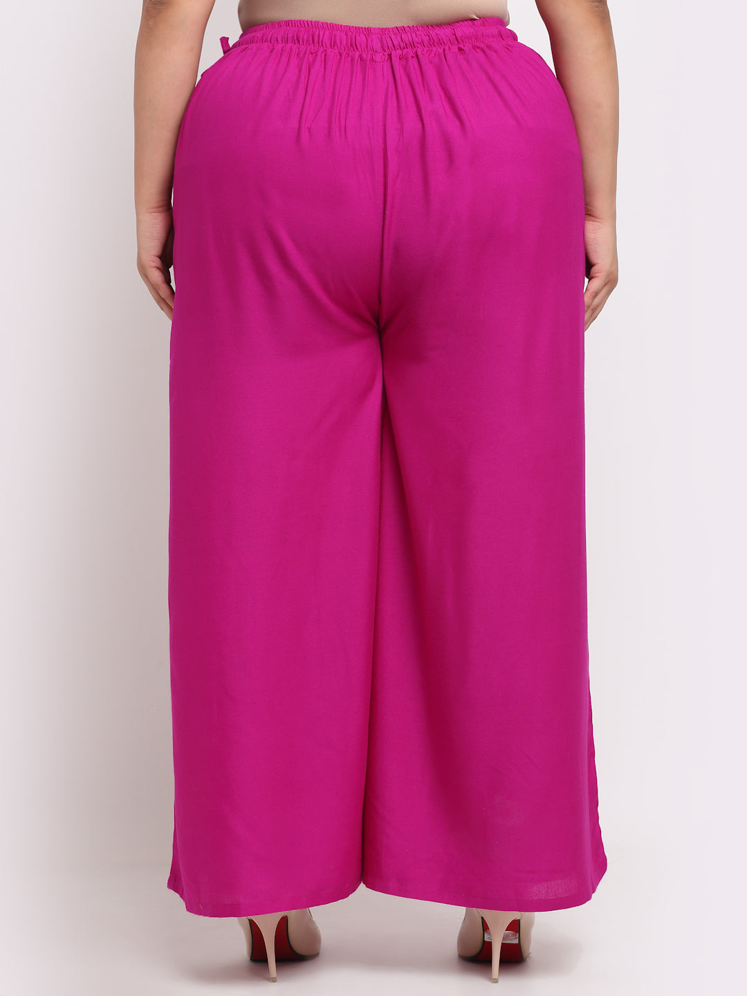 Magenta Pink Rayon Pocket Plus Palazzo