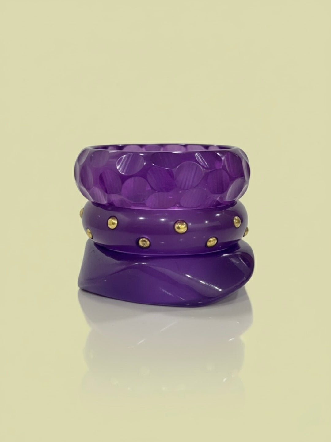 Grape Galaxy Resin Bangles-Set of 3