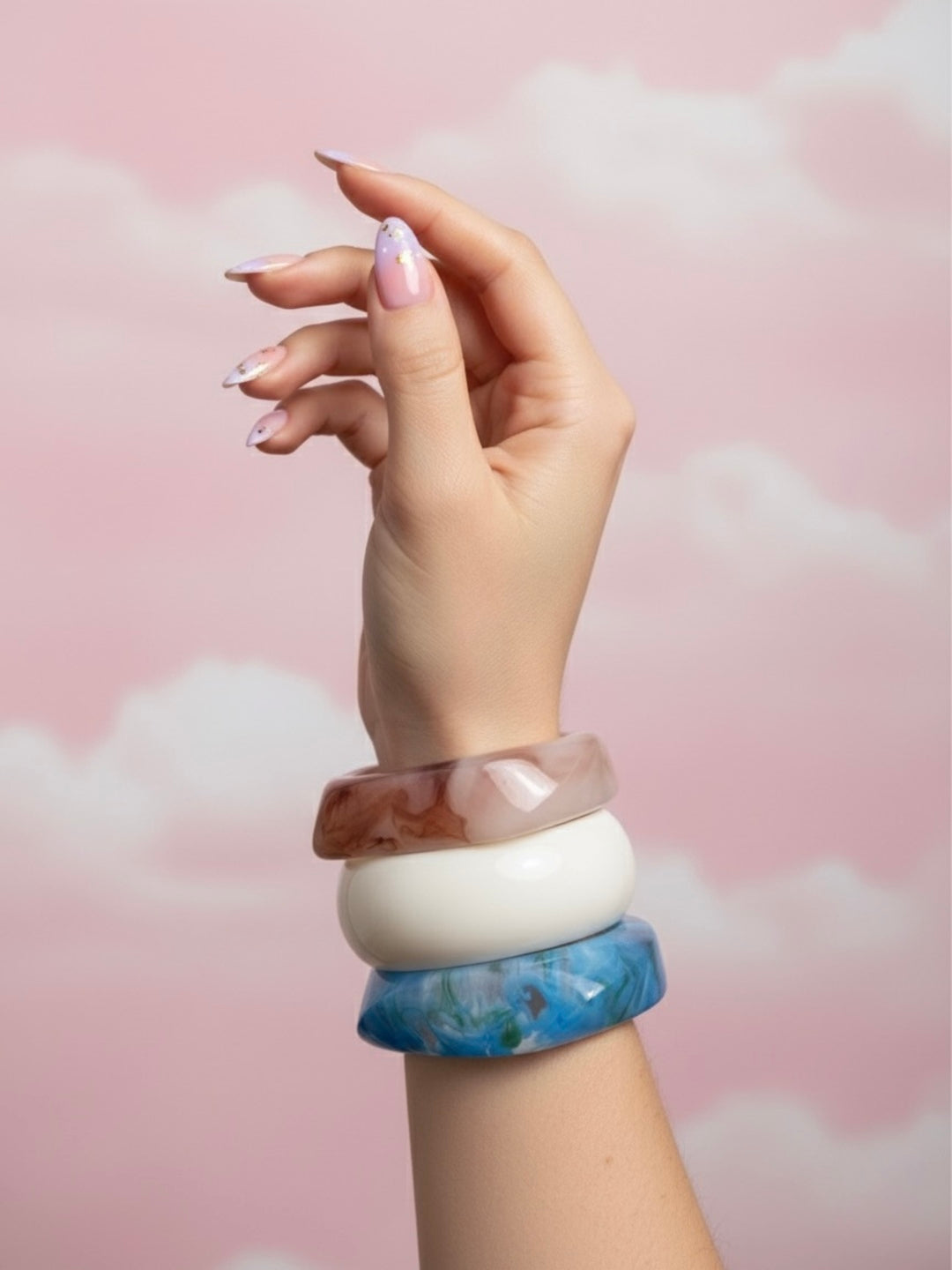 Garden Glory Resin Bangles-Set of 3