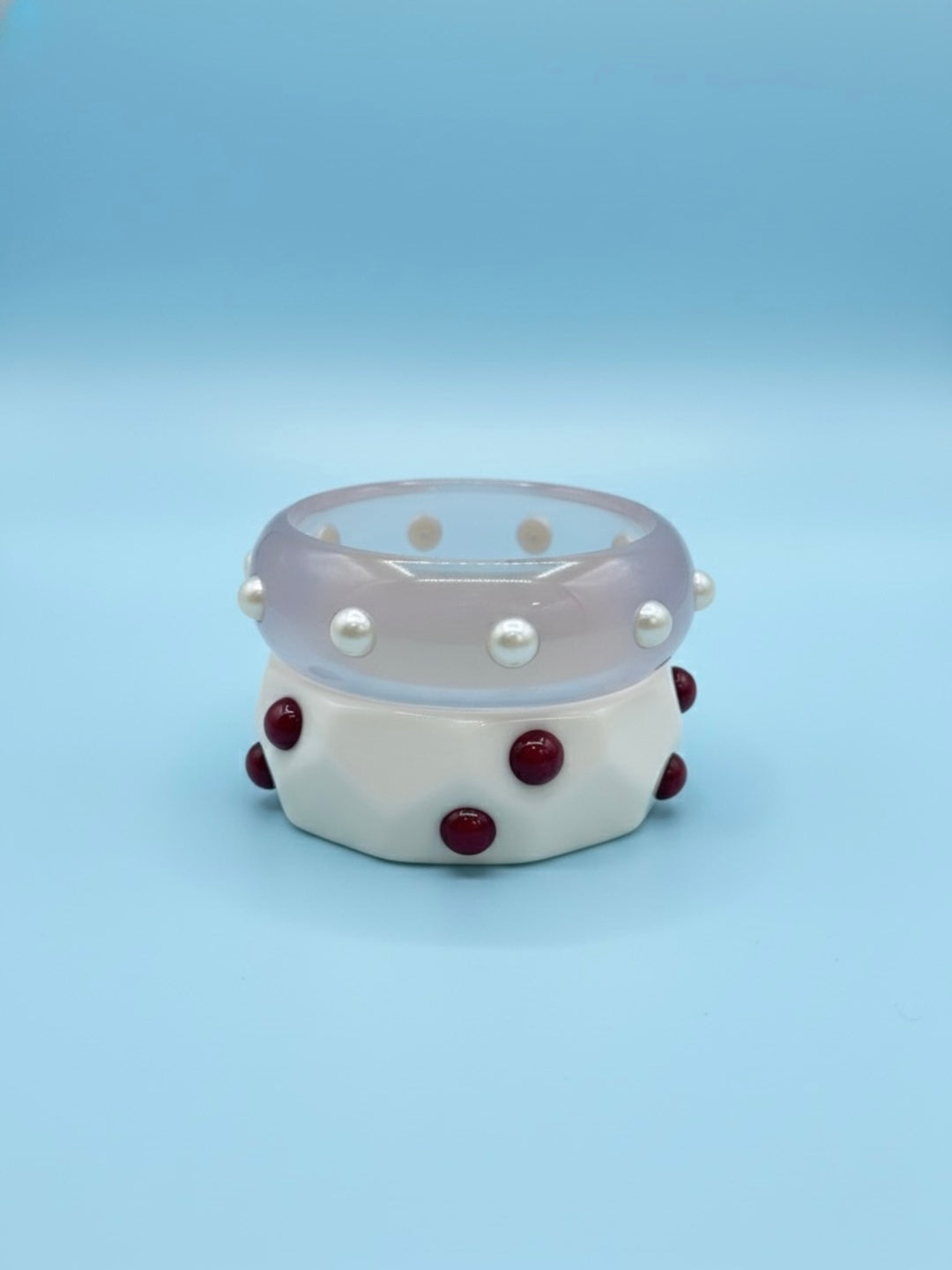 Pearl Pop Resin Bangles-Set of 2