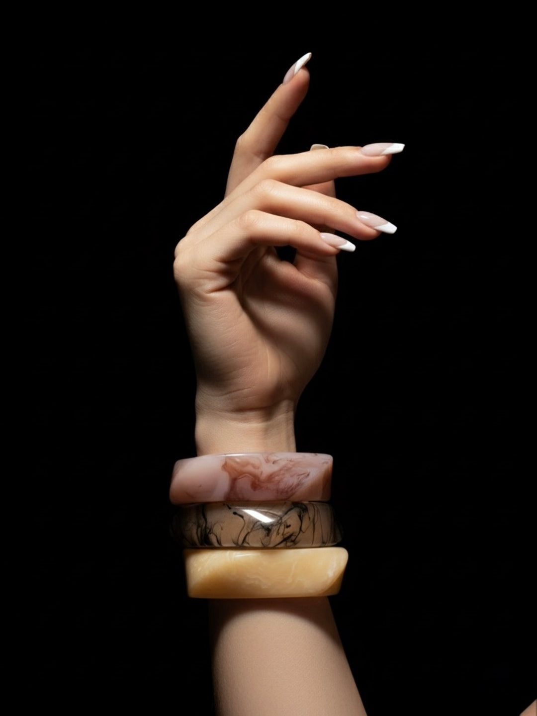 Fudge Factor Resin Bangles-Set of 3