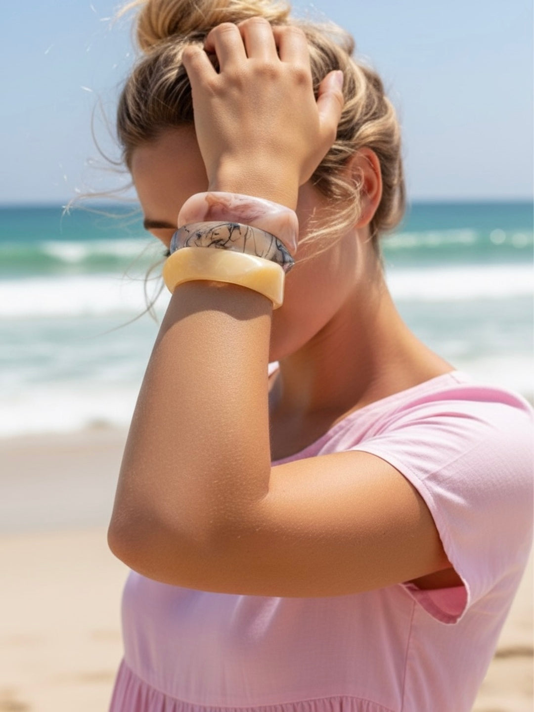 Fudge Factor Resin Bangles-Set of 3