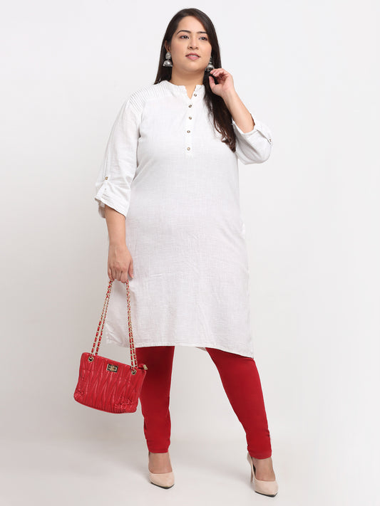 Maroon Ankle Length Plus Legging