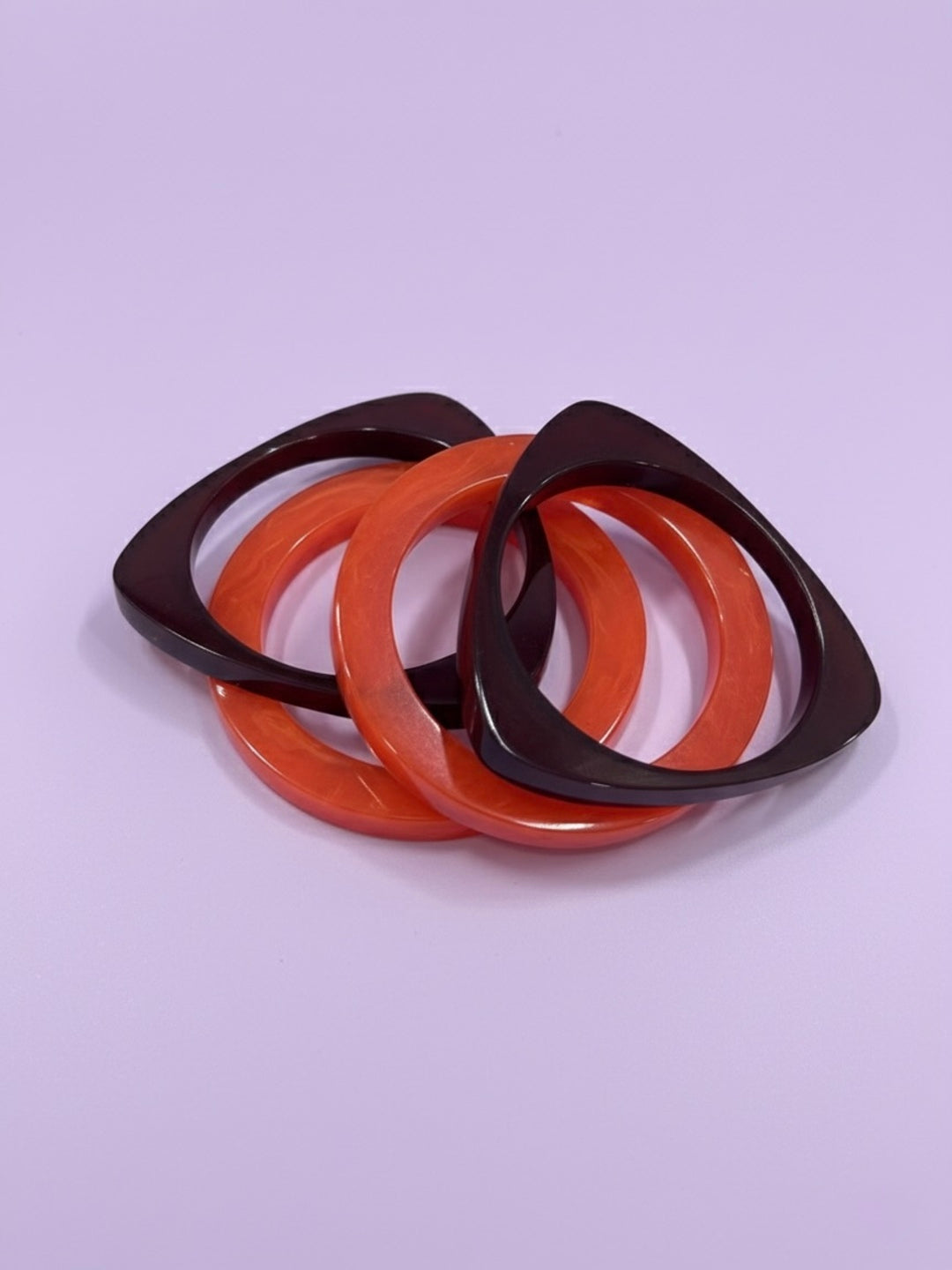 Sunset Sip Resin Bangles-Set of 4