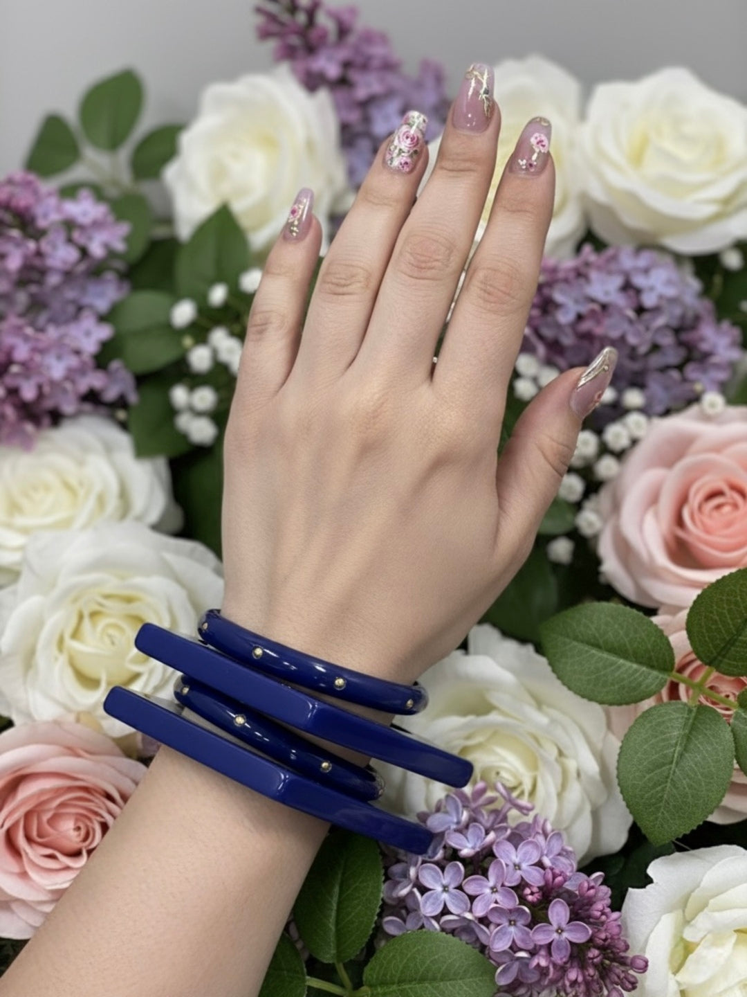 Aqua Chill Resin Bangles-Set of 4