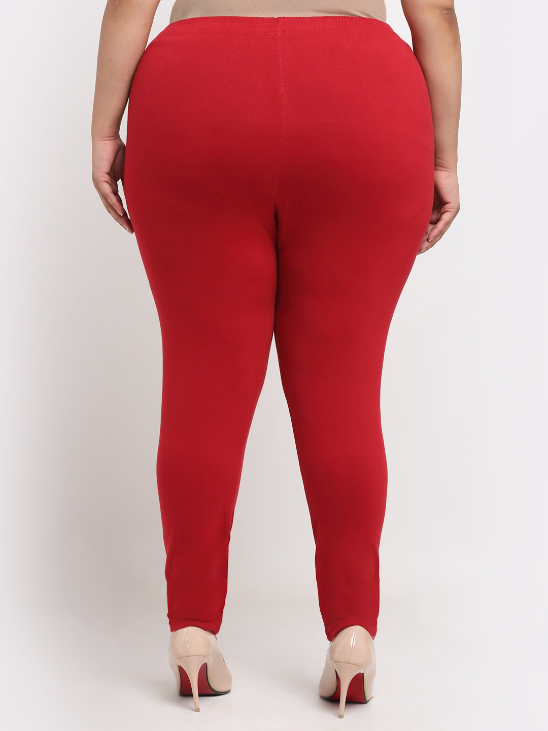 Maroon Ankle Length Plus Legging