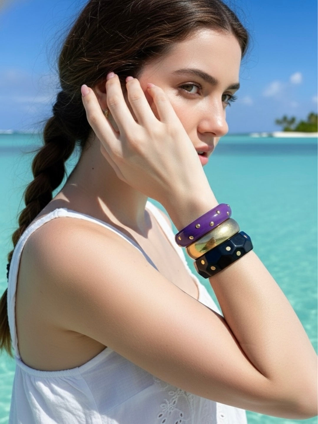 Bora Bora Resin Bangles-Set of 3