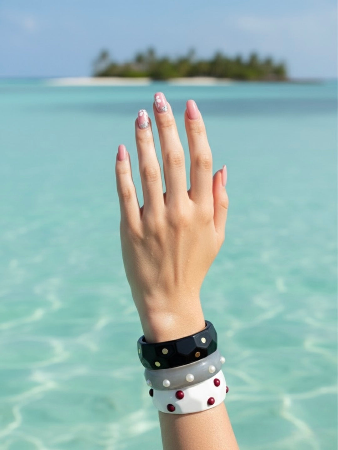 Polka Affair Resin Bangles-Set of 3