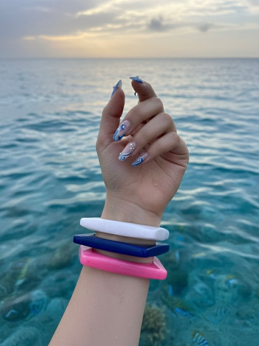 Vitamin Sea Resin Bangles-Set of 3