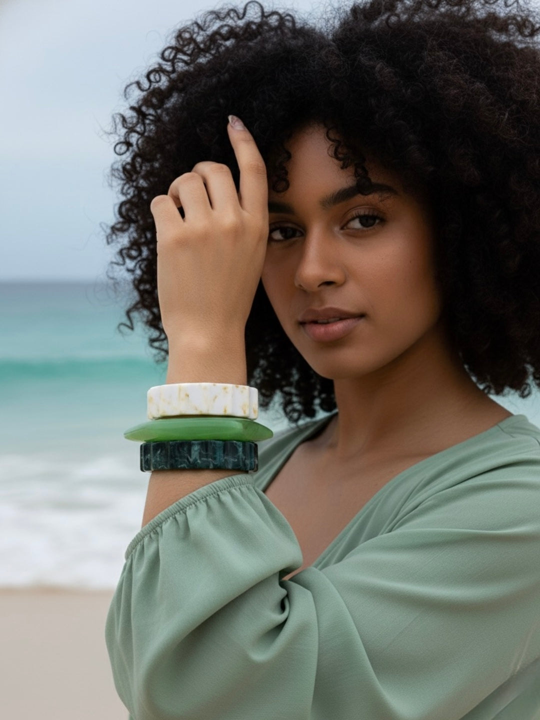 Tiki Twist Resin Bangles-Set of 3