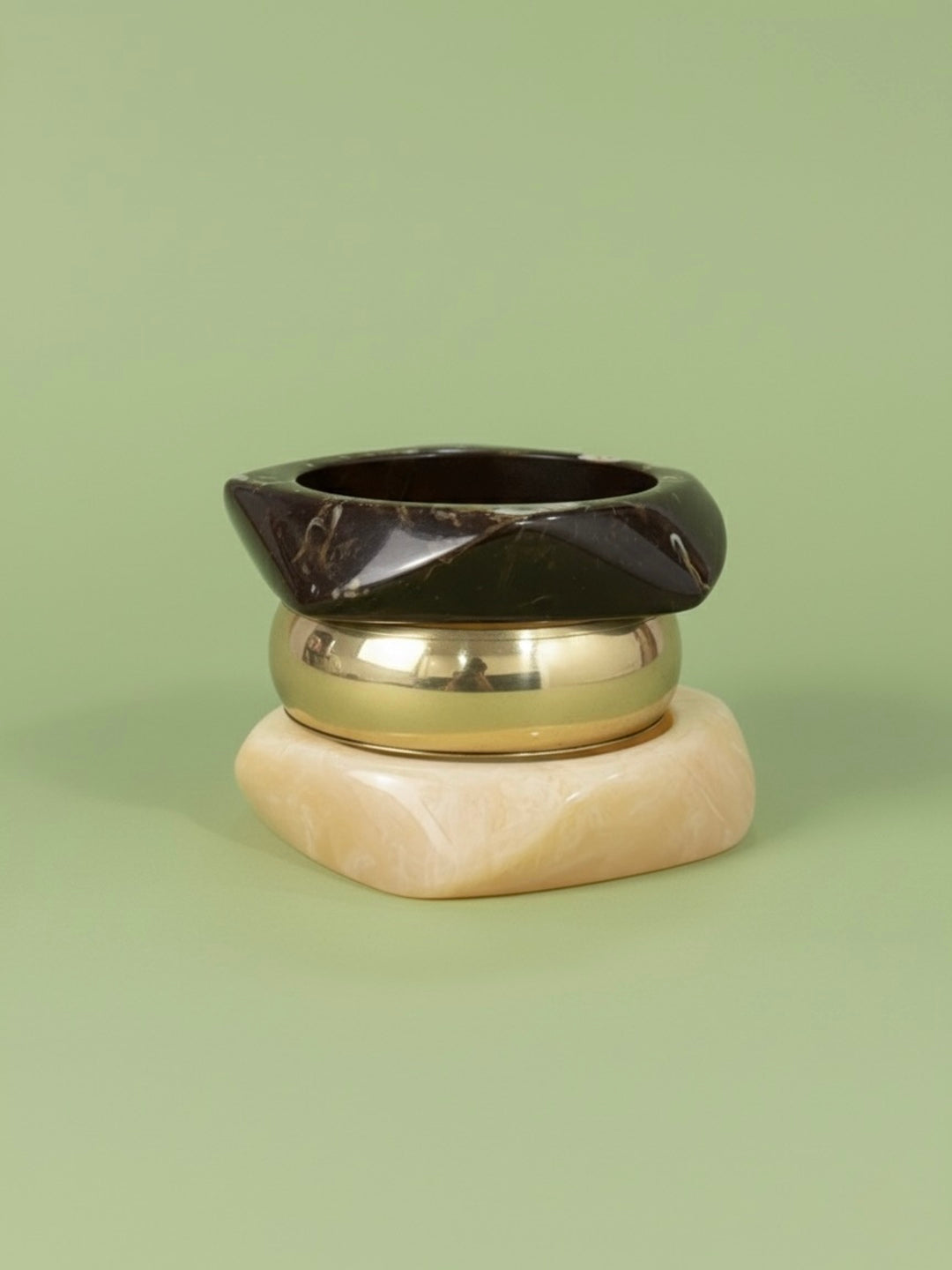 Sand Dollar Resin Bangles-Set of 3