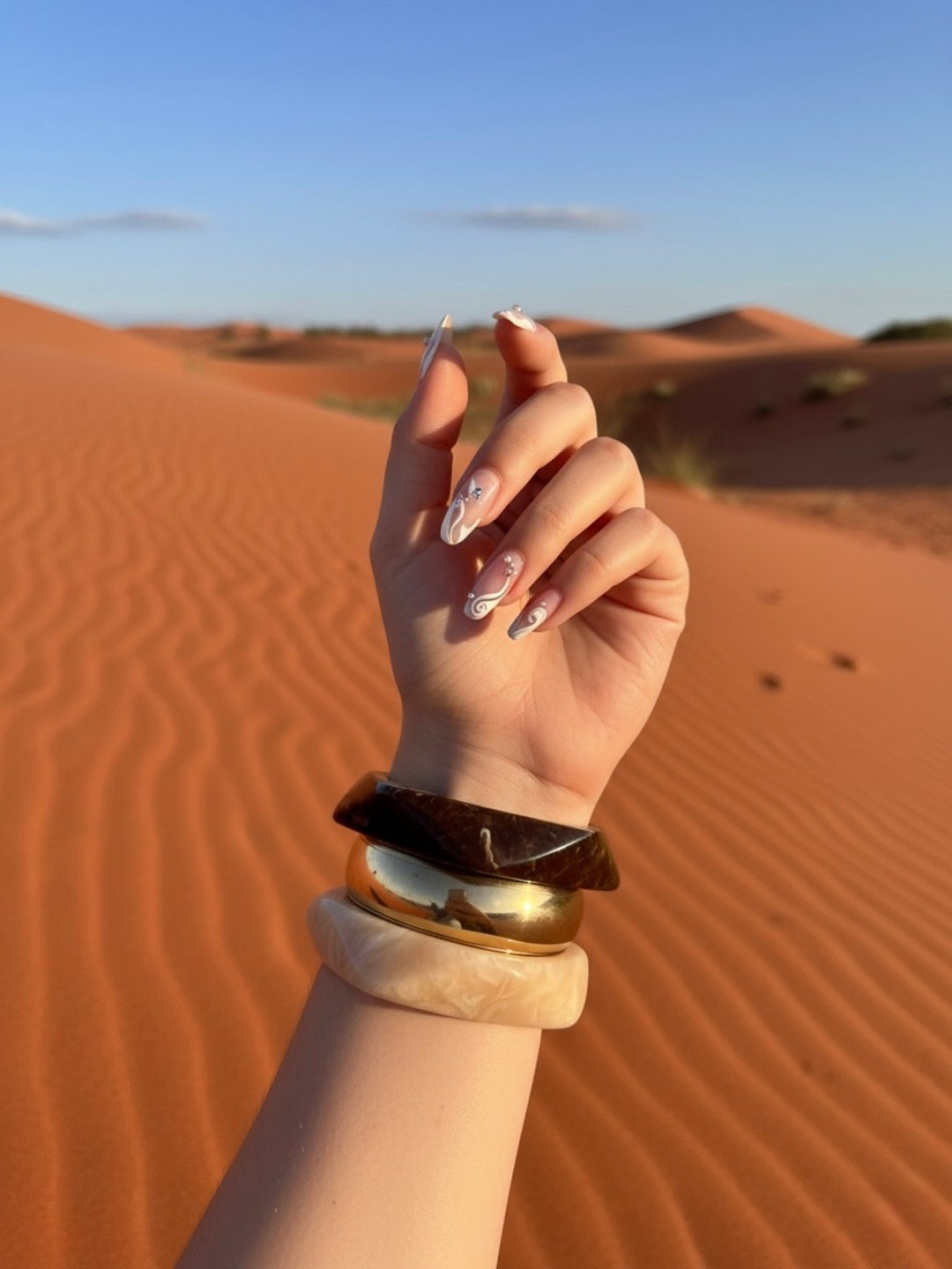 Sand Dollar Resin Bangles-Set of 3