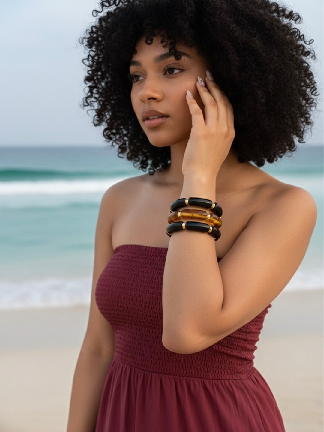 Island Fuel Resin Bangles-Set of 3