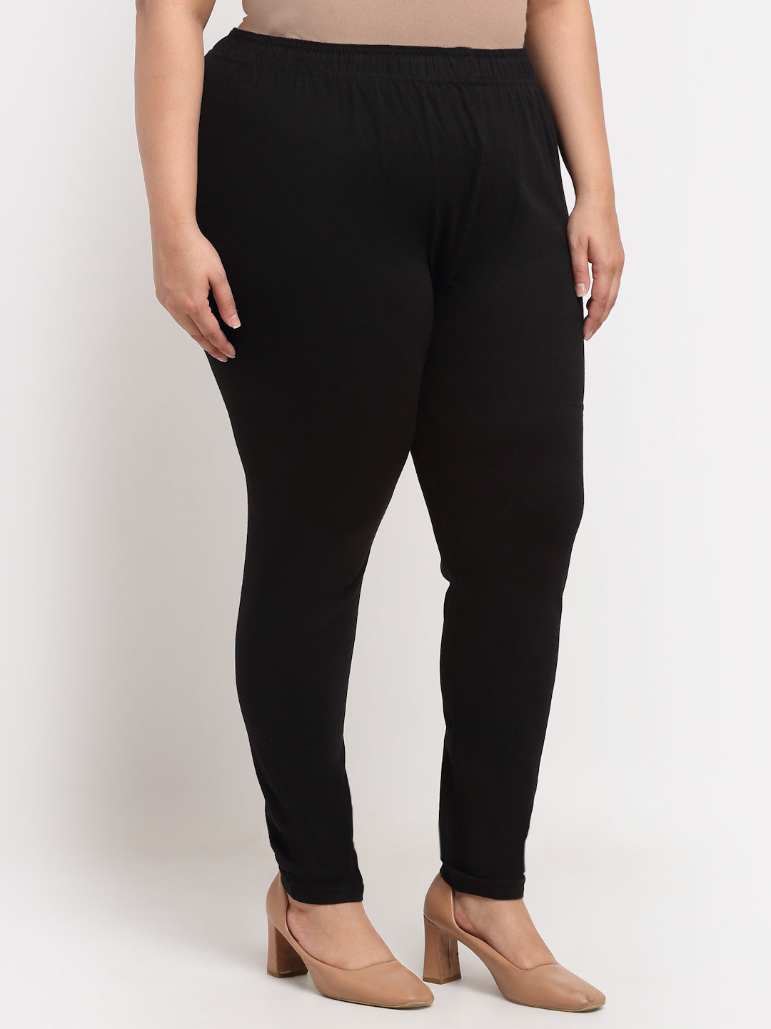 Black Ankle Length Plus Legging
