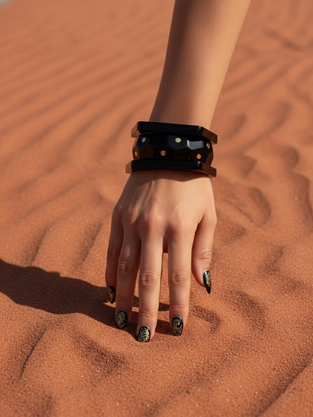 Palm Shade Resin Bangles-Set of 3
