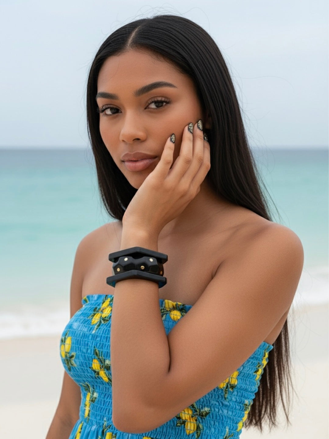 Palm Shade Resin Bangles-Set of 3