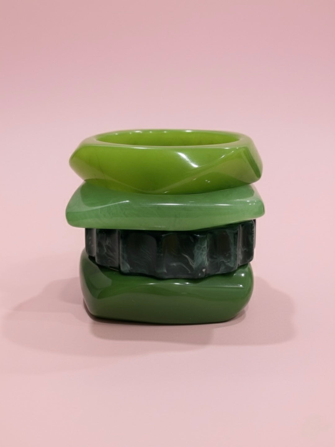 Kiwi Kick Resin Bangles-Set of 4