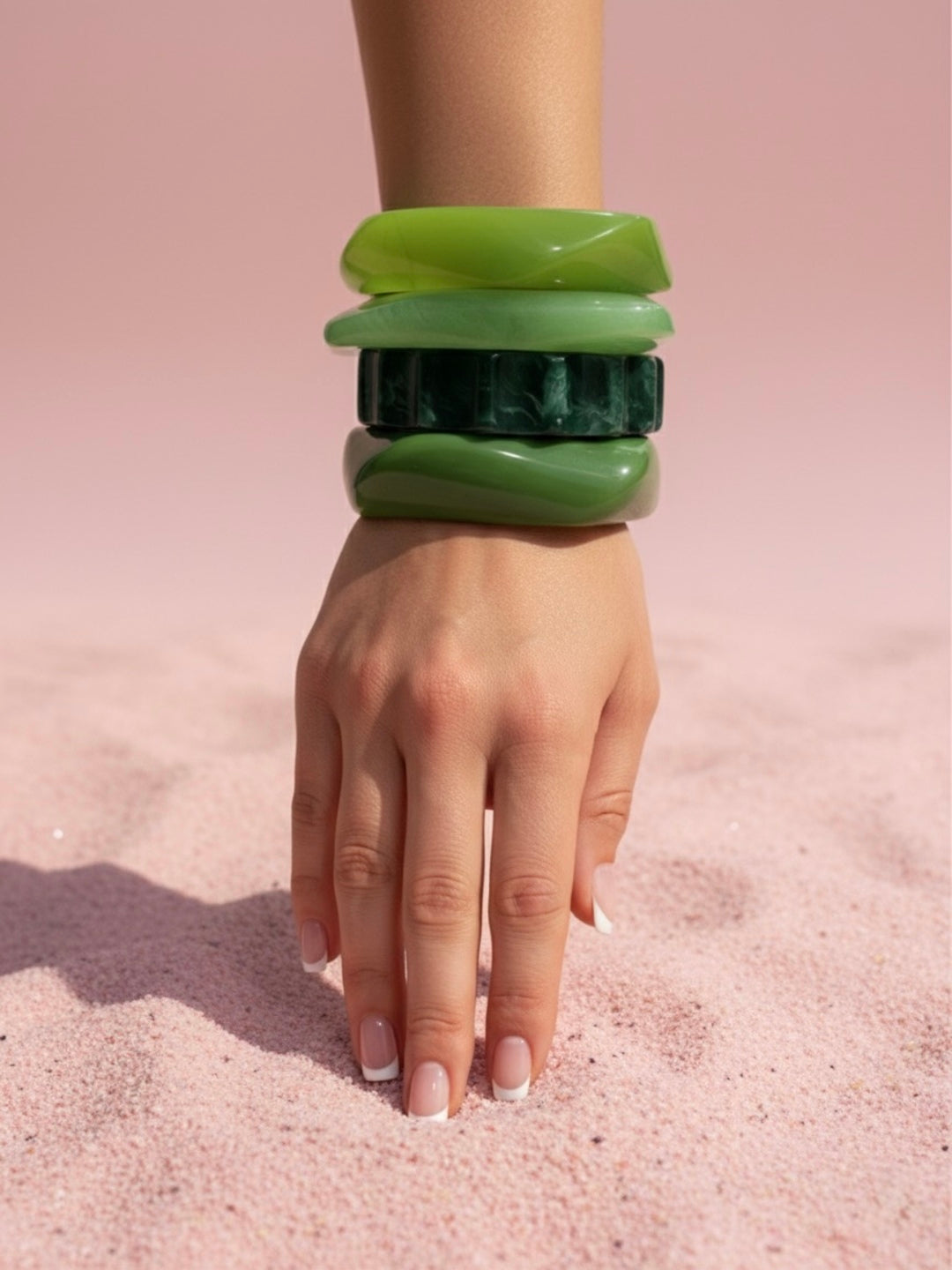 Kiwi Kick Resin Bangles-Set of 4