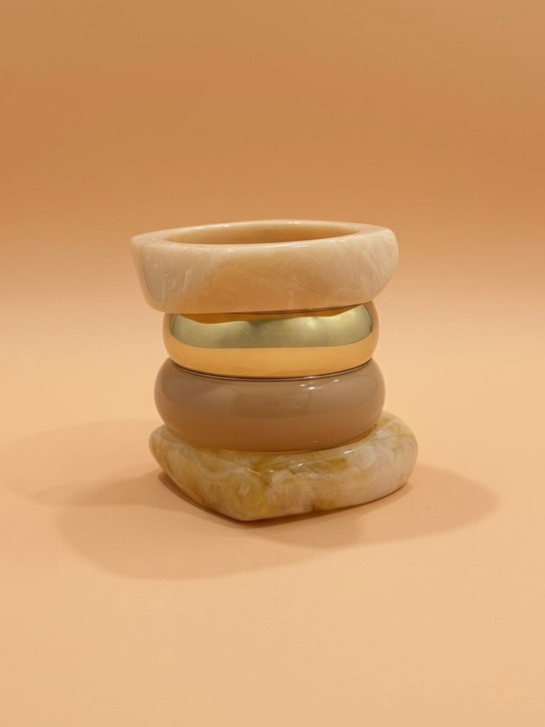 Affogato Resin Bangles-Set of 4