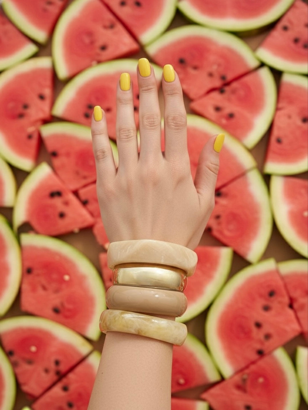 Affogato Resin Bangles-Set of 4