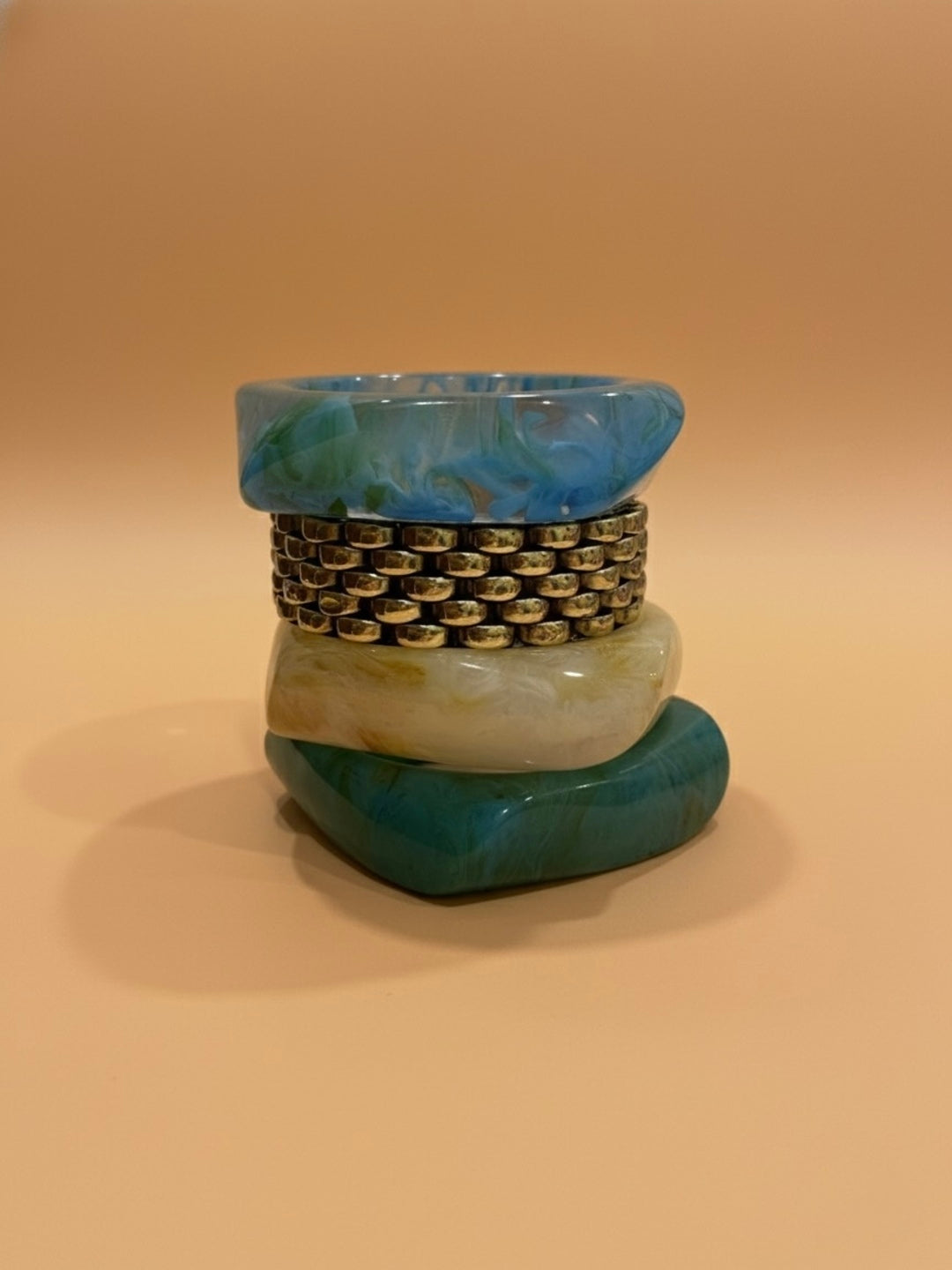 Lagoon Resin Bangles-Set of 4